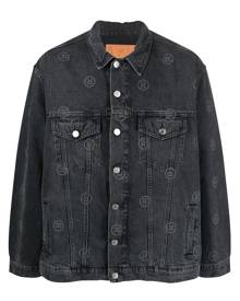 Martine Rose motif-print denim jacket - Black