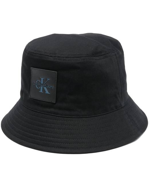 Calvin Klein Kids logo-patch Bucket Hat - Black