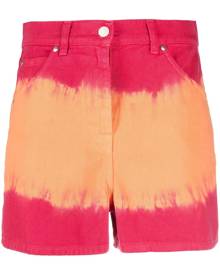 MSGM tie-dye denim shorts - Pink