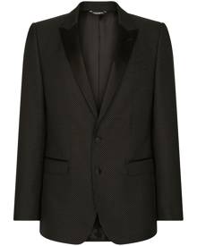 Dolce & Gabbana metallic-effect tailored blazer - Black