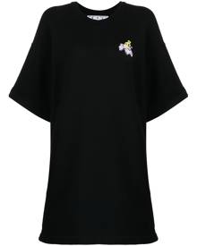 Off-White floral arrows T-shirt dress - Black