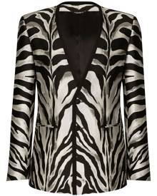 Dolce & Gabbana abstract-print single-breasted blazer - Black