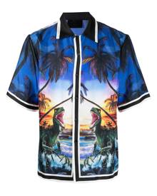 Philipp Plein Bowling SS Hawaii shirt - Black