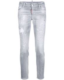 Dsquared2 ripped-detailing cropped jeans - Grey
