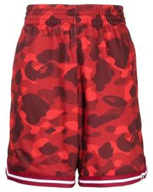 A BATHING APE® camouflage-print track shorts - Red