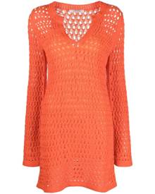 Dorothee Schumacher V-neck crochet dress - Orange