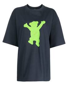 We11done graphic-print oversized T-shirt - Blue