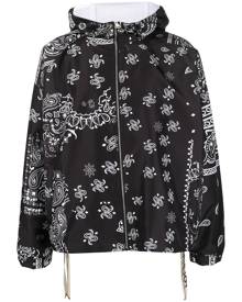 Khrisjoy paisley-embroidery hooded jacket - Black