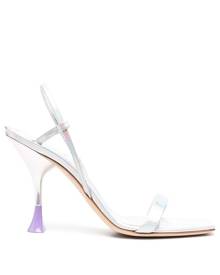3juin Ischia iridescent-effect sandals - Silver