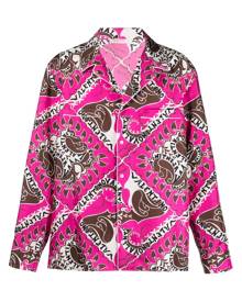 Valentino Garavani logo-print silk shirt - Pink