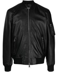 DONDUP leather bomber jacket - Black
