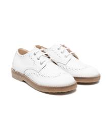 Gallucci Kids lace-up leather brogues - White
