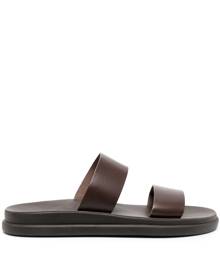 Ancient Greek Sandals Nicos leather slides - Brown