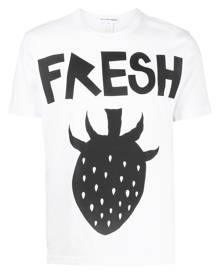 Comme Des Garçons Shirt strawberry-print cotton T-shirt - White
