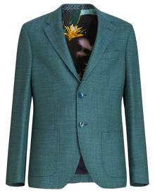 ETRO single-breasted tweed blazer - Green