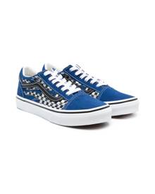 Vans Kids Old Skool reflective-print sneakers - Blue