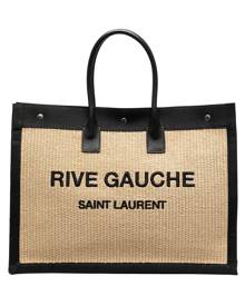 Saint Laurent Rive Gauche straw tote bag - Neutrals