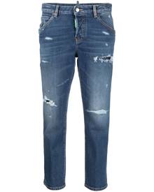 Dsquared2 distressed slim-fit cropped jeans - Blue