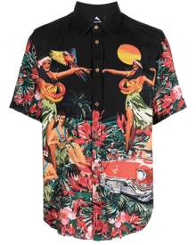 Mauna Kea all-over floral-print shirt - Black
