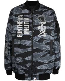 A BATHING APE® Tiger camouflage-print bomber jacket - Grey
