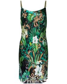 Camilla botanical-print silk dress - Green