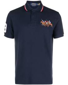 Polo Ralph Lauren embroidered-pony cotton polo shirt - Blue