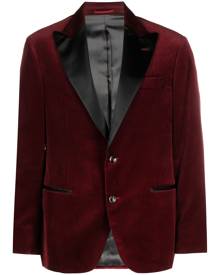 Brunello Cucinelli velvet single-breasted blazer - Red