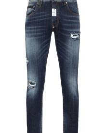 Philipp Plein logo-print skinny jeans - Blue