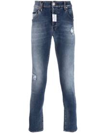 Philipp Plein ripped-detail skinny jeans - Blue