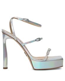 Paul Andrew Slinky 125mm iridescent platform sandals - Silver