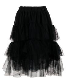 Simone Rocha tiered tulle skirt - Black