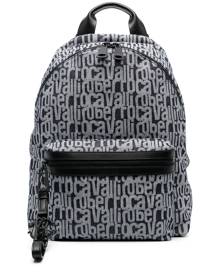Roberto Cavalli logo-print canvas backpack - D0876