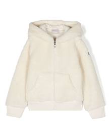 Moncler Enfant debossed-logo zipped hooded jacket - White