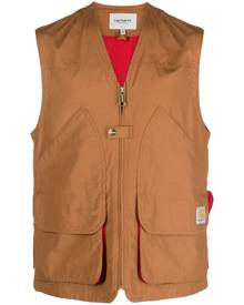 Carhartt WIP Heston panelled utility vest - Brown