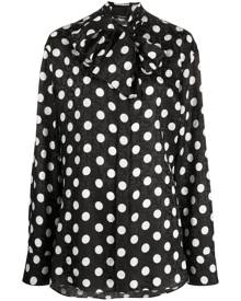 Versace Polka Dot scarf-tie shirt - Black