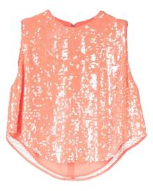 LAPOINTE sequin-embellished sleeveless top - Orange