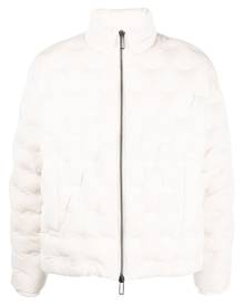 Emporio Armani logo-embellished puffer jacket - Neutrals