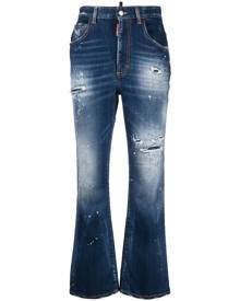 Dsquared2 ripped-detail flared jeans - Blue