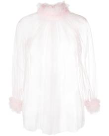 STYLAND semi-sheer tulle blouse - Pink