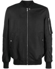Rick Owens baseball-collar wool bomber jacket - Black