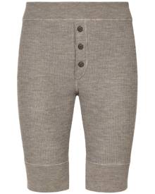 Dolce & Gabbana elasticated-waist ribbed-knit shorts - Grey