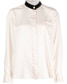 SANDRO Precy polka-dot shirt - Neutrals