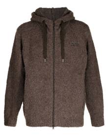 Comme Des Garçons Homme logo-embroidery hooded jacket - Neutrals