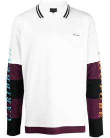 Botter layered-effect logo-embroidered T-shirt - White