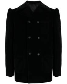 EGONlab. double-breasted velvet blazer - Black