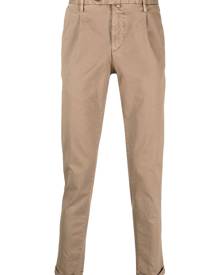 Myths logo-tag tapered trousers - Neutrals