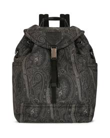 ETRO Pegaso-motif paisley-print backpack - Black