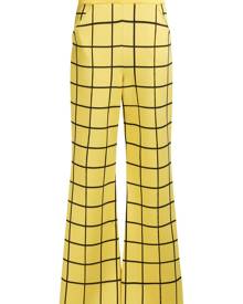 Marni checked palazzo trousers - Yellow