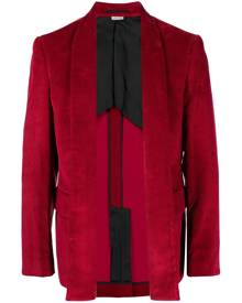 Comme Des Garçons Homme Plus single-breasted velvet blazer - Red