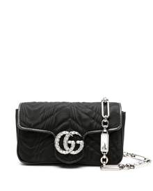 Gucci GG Marmont crystal-embellished belt bag - Black